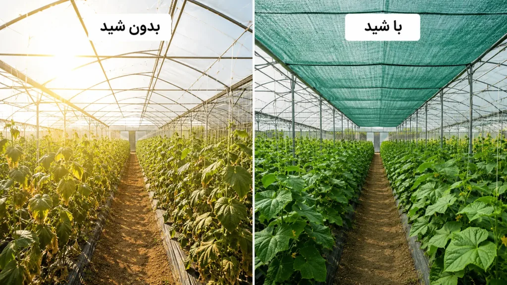 بهترین شید گلخانه کدام است؟ راهنمای انتخاب درصد و نوع توری سایبان 5 مقایسه